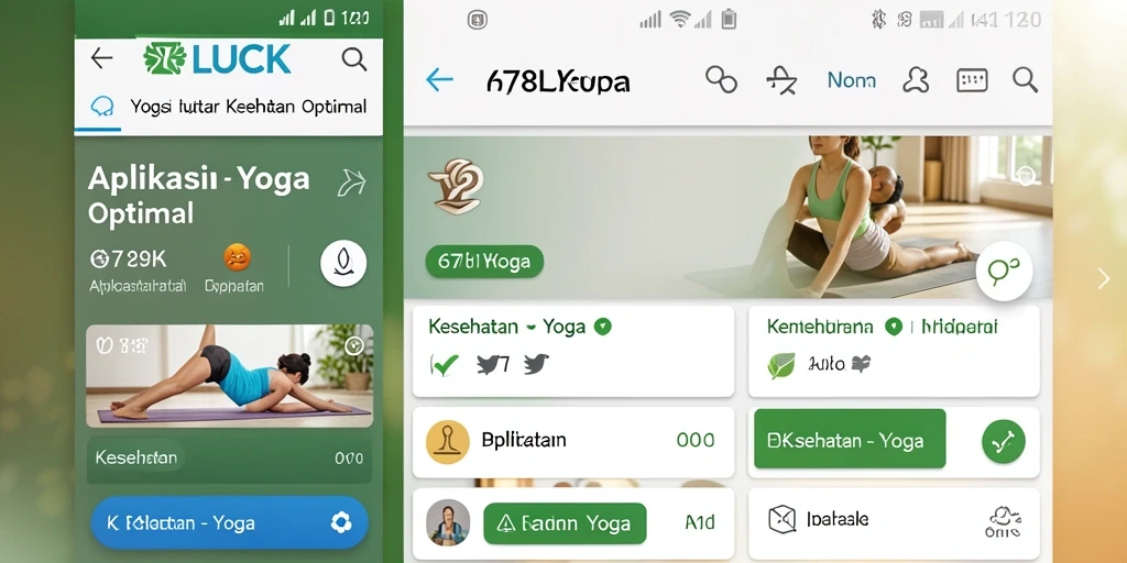 Antarmuka aplikasi 678LUCK dengan fitur Yoga yang menarik.