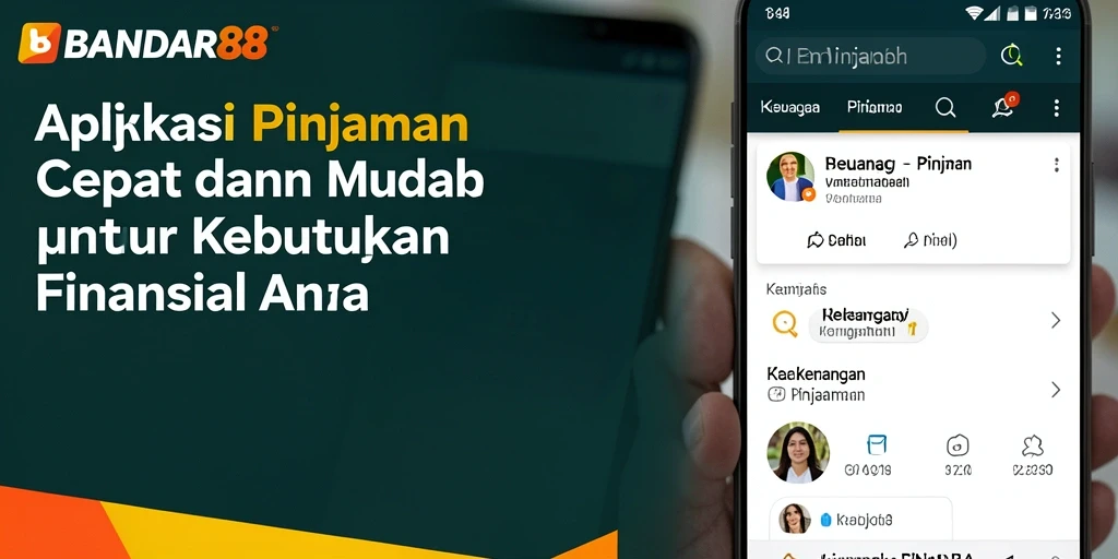 Antarmuka aplikasi BANDAR88 untuk pengajuan pinjaman yang mudah.