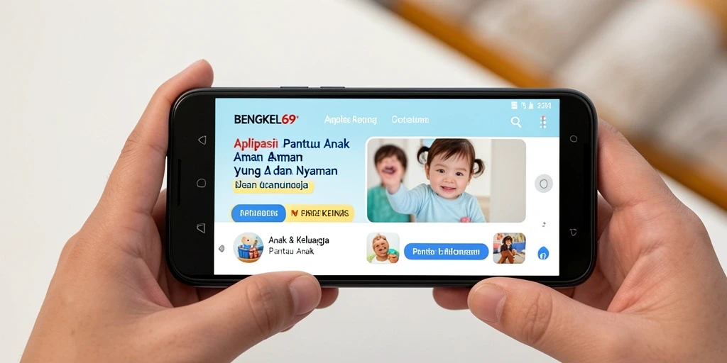 Antarmuka sederhana BENGKEL69 untuk memantau anak.
