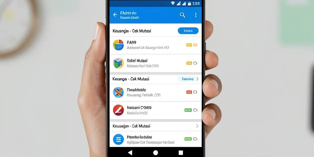 Tampilan antarmuka FA99 yang menunjukkan fungsi Cek Mutasi.