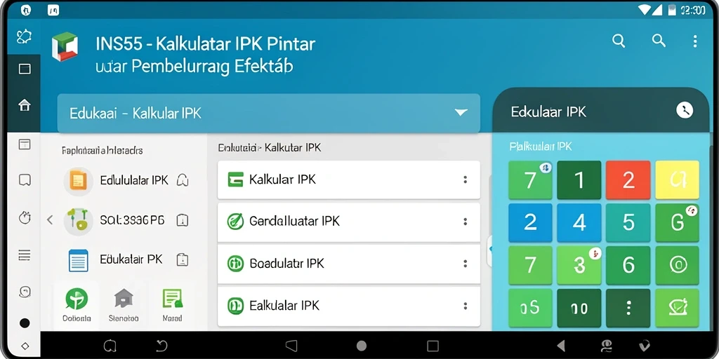 Tampilan antarmuka Kalkulator IPK yang sederhana dan informatif.