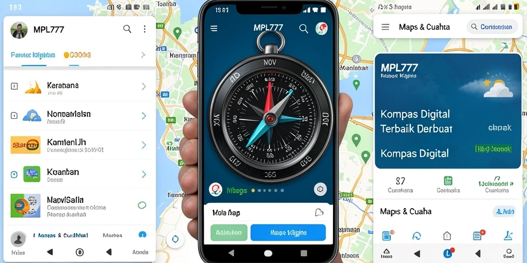 Tampilan antarmuka aplikasi MPL777 yang mudah digunakan untuk navigasi.